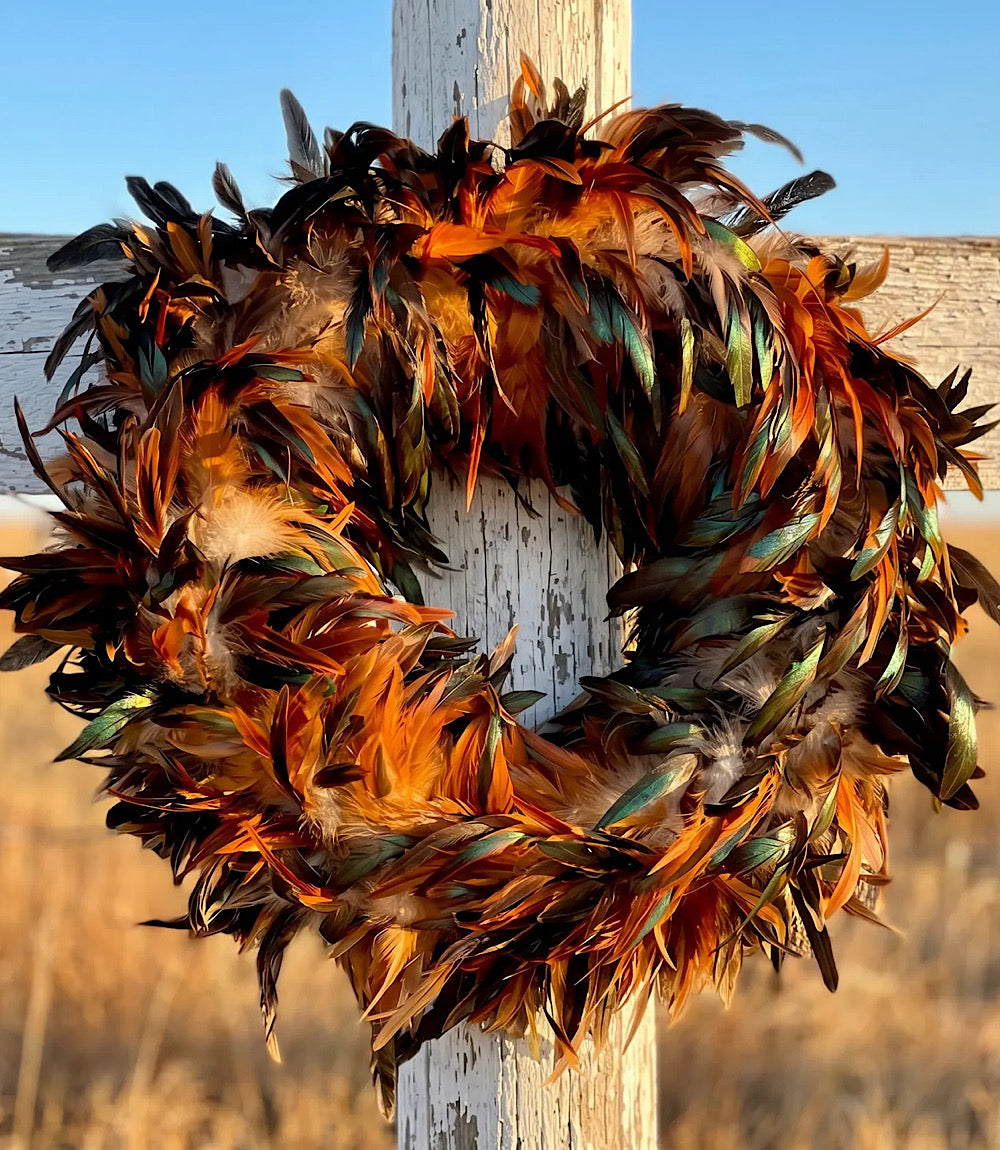 Natural Feather Wreath
