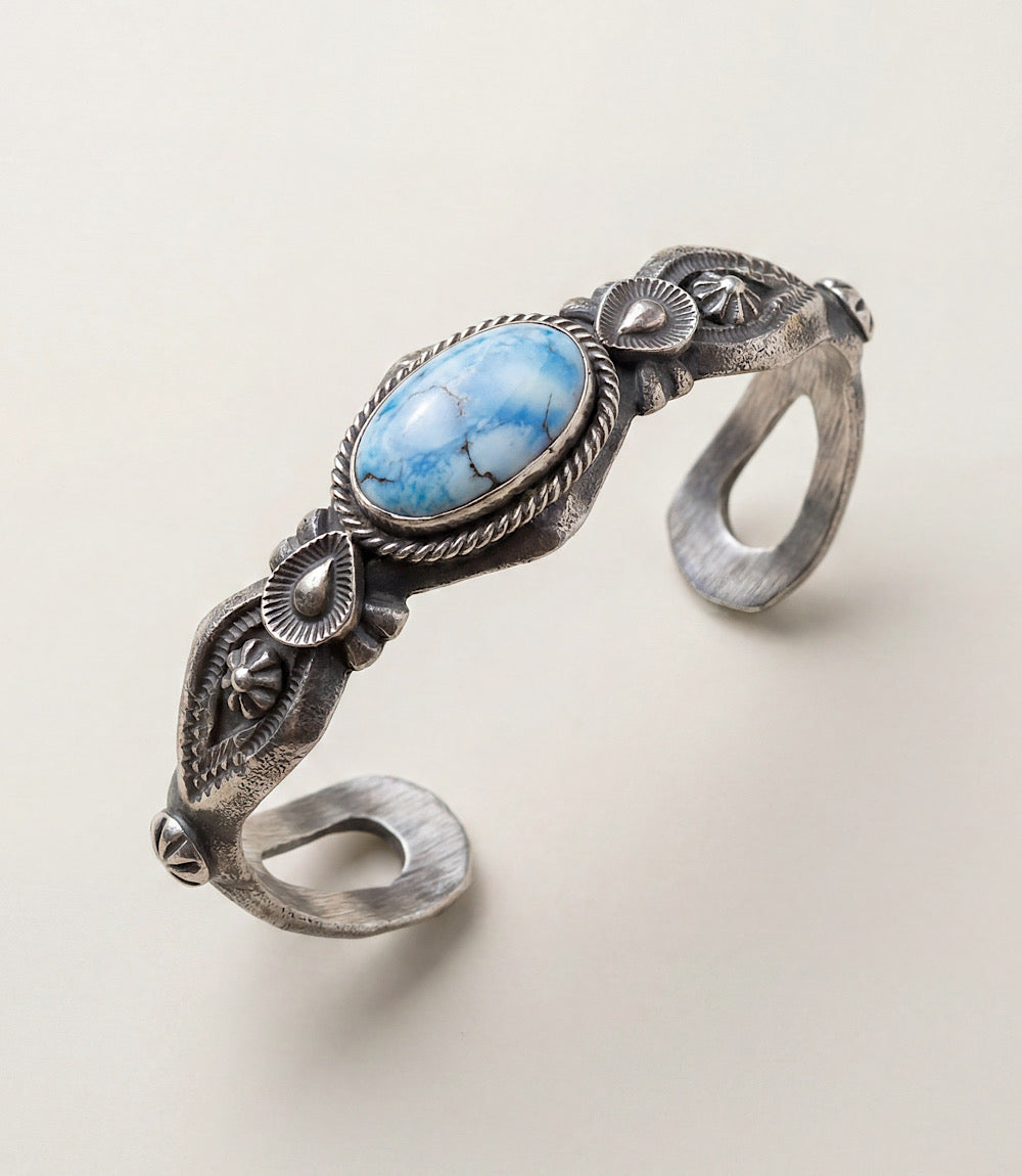 Embellished Golden Hill Turquoise Cuff Bracelet