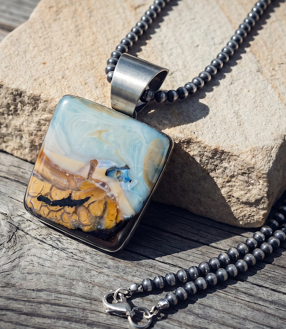 Boulder Opal Pendant Necklace