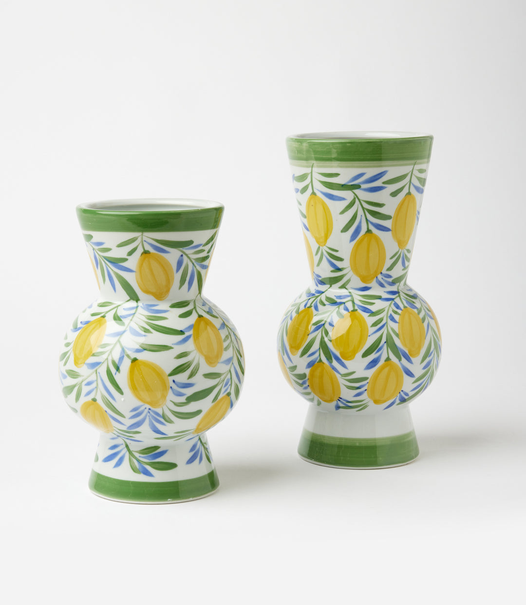 Hand-Painted Small Lemon Vase