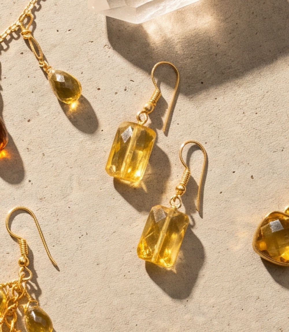 Citrine Stone Earrings