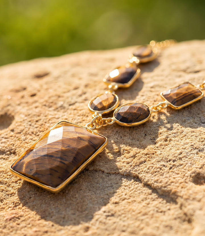 Tigers Eye Statement Necklace