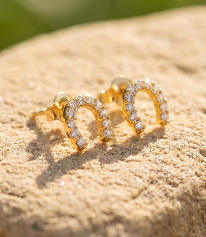 Pavé Horseshoe Earrings