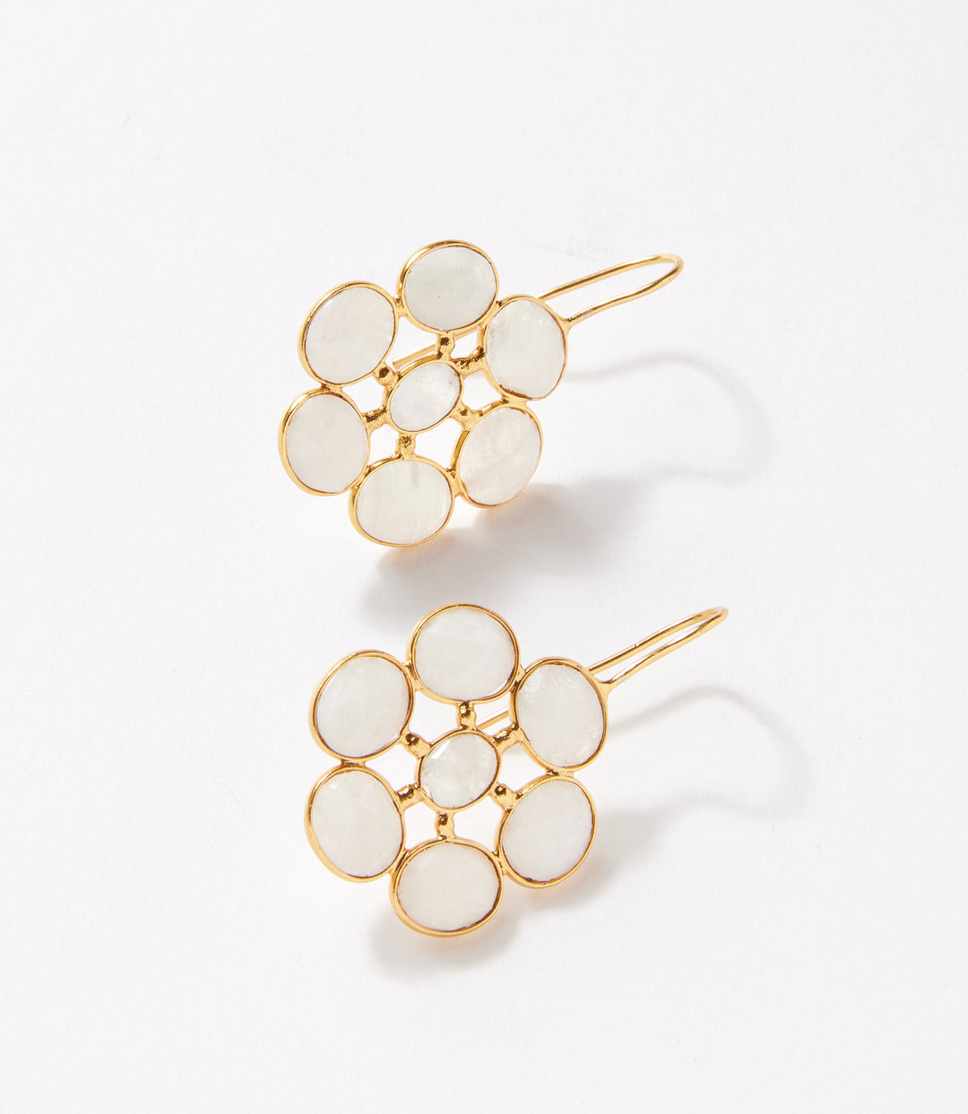 Gemstone Flower Earrings