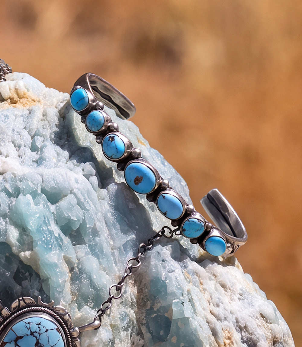 Golden Hill Multi-Stone Turquoise Cuff Bracelet