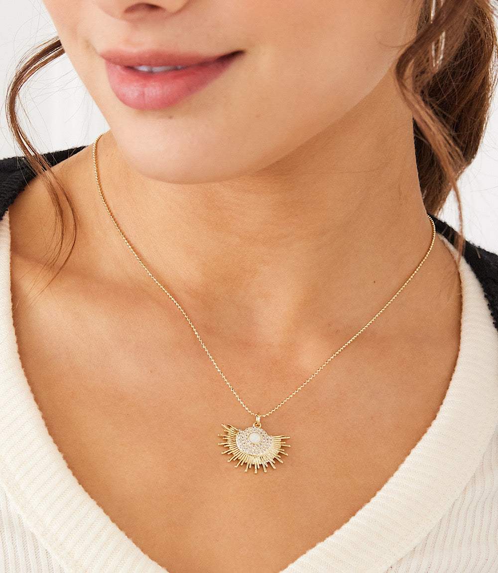 Opal Sunburst Necklace