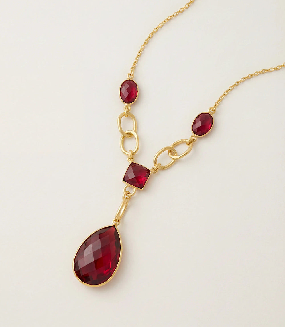 Ruby Teardrop Necklace