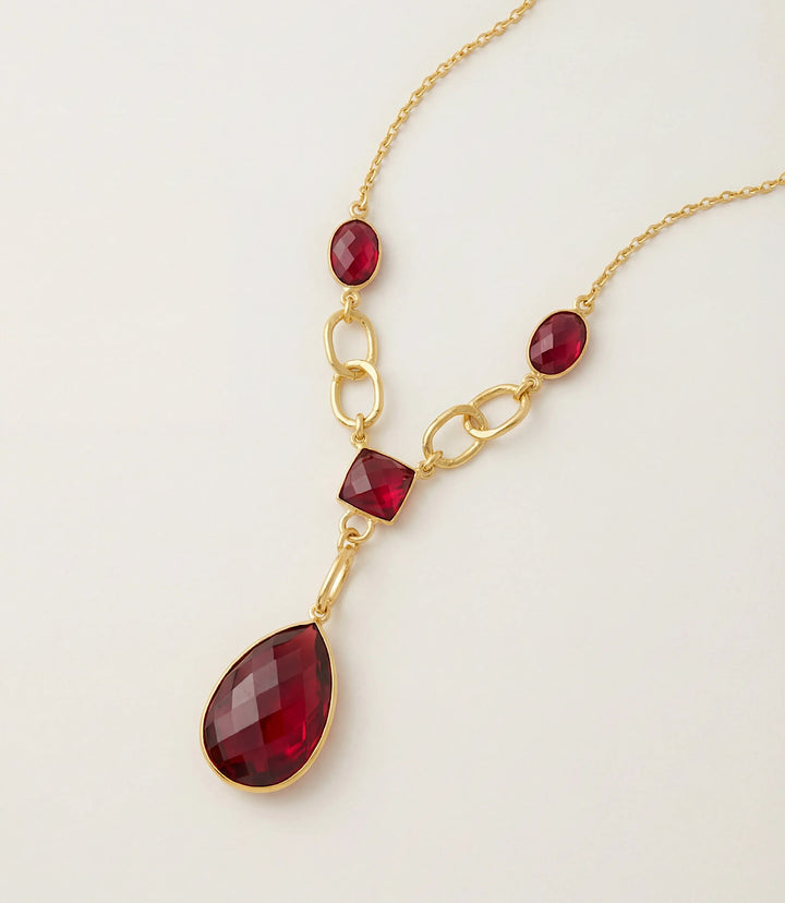 Ruby Teardrop Necklace