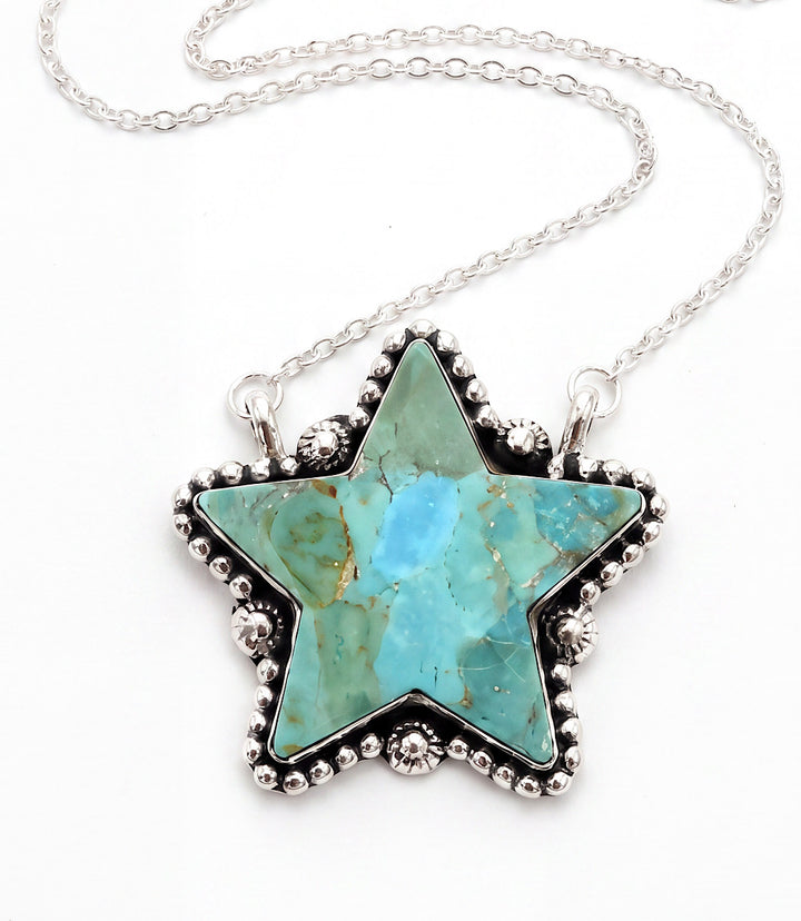 Kingman Turquoise Star Necklace