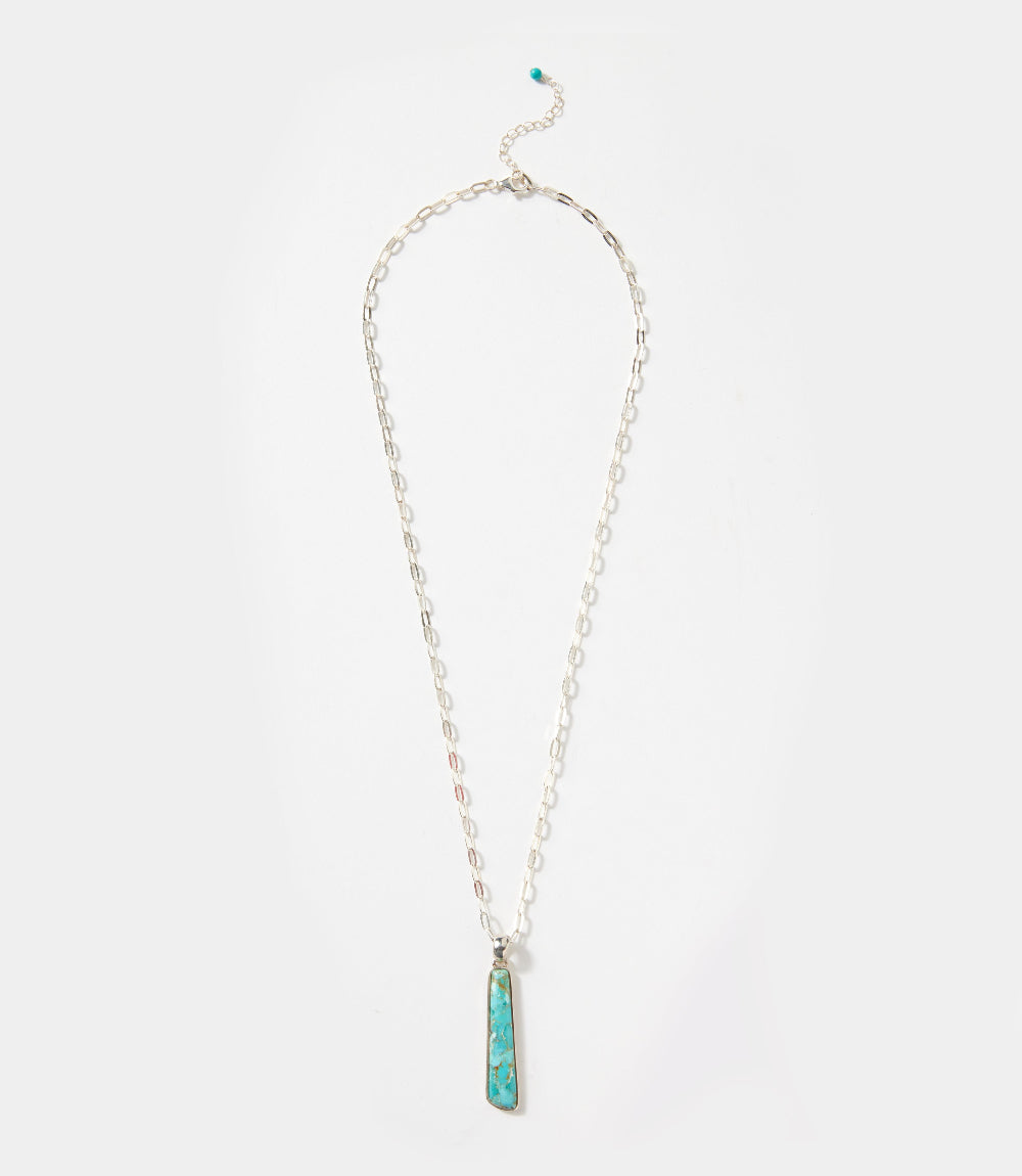 Pueblo Blue Turquoise Pendant Necklace
