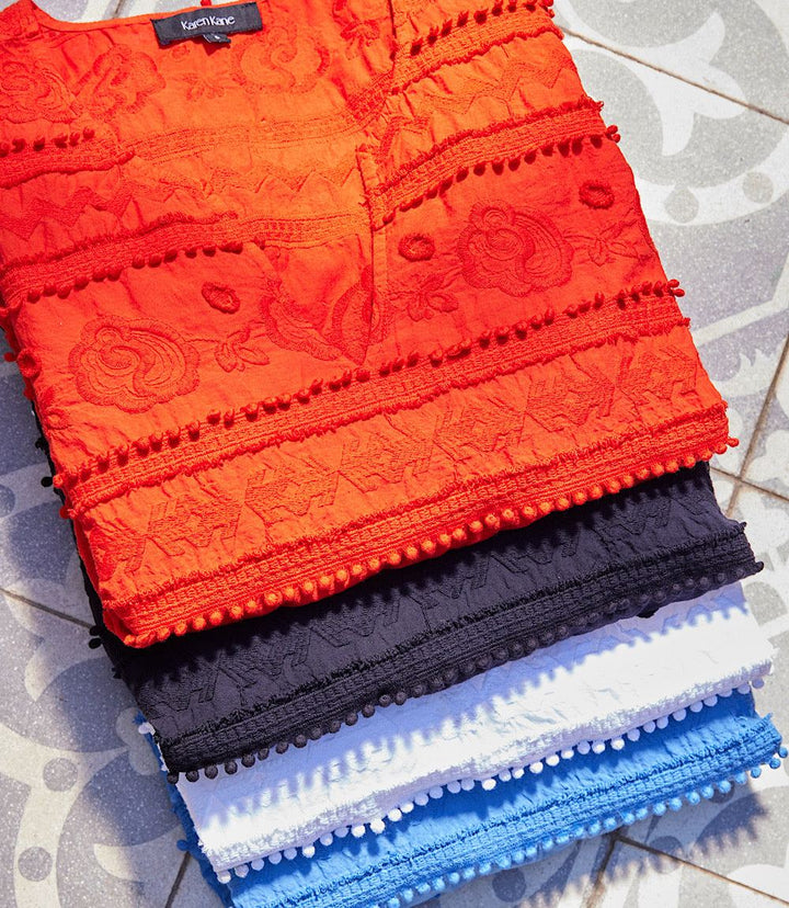 3/4 Sleeve Embroidered Tunic