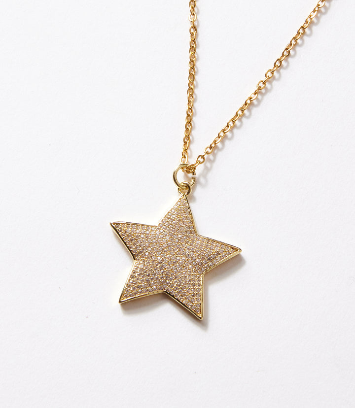 Pavé Star Pendant Necklace