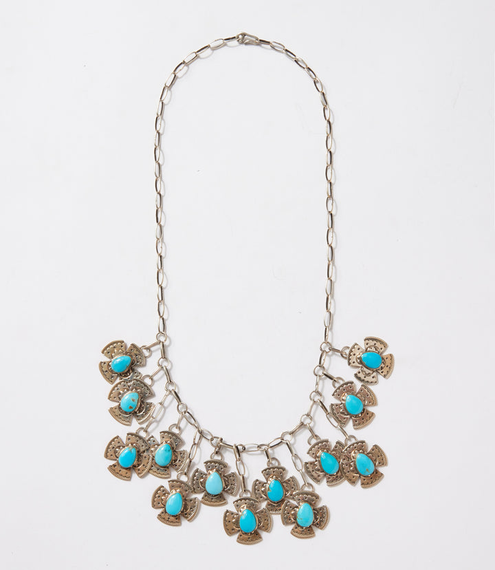 Bohemian Turquoise Dangle Necklace