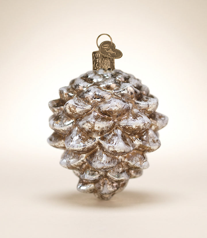 Vintage Pine Cone Glass Ornament