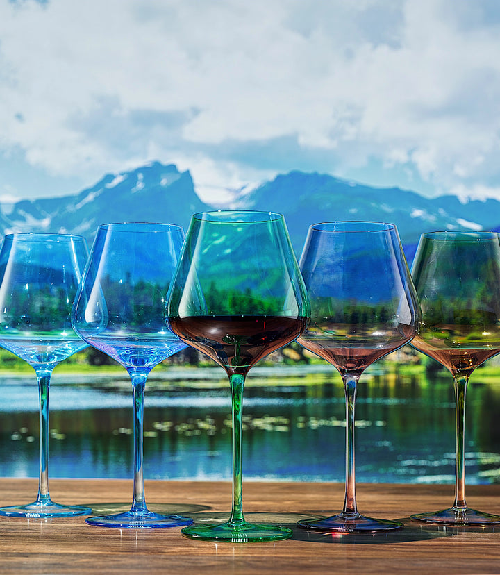 Colors Of Rocky Mountains Wine Glasses, Set Of 5