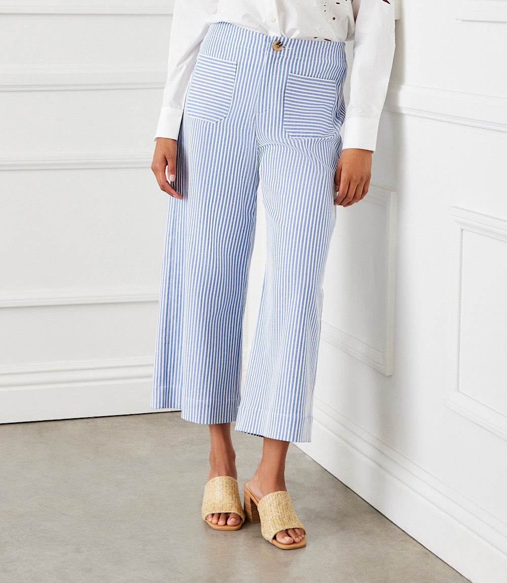 Stripe Cropped Pants