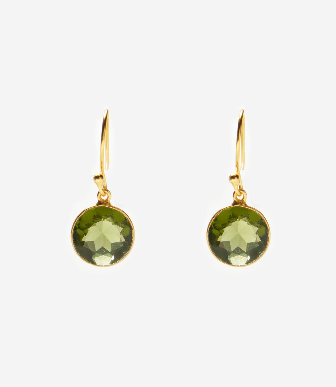 Round Gemstone Earrings