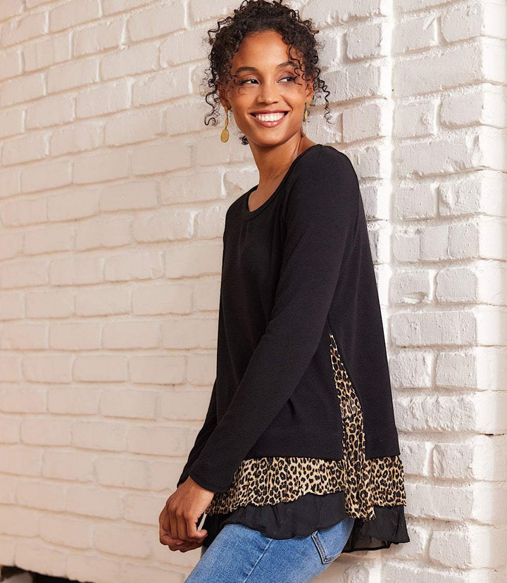 Layered Contrast Sweater