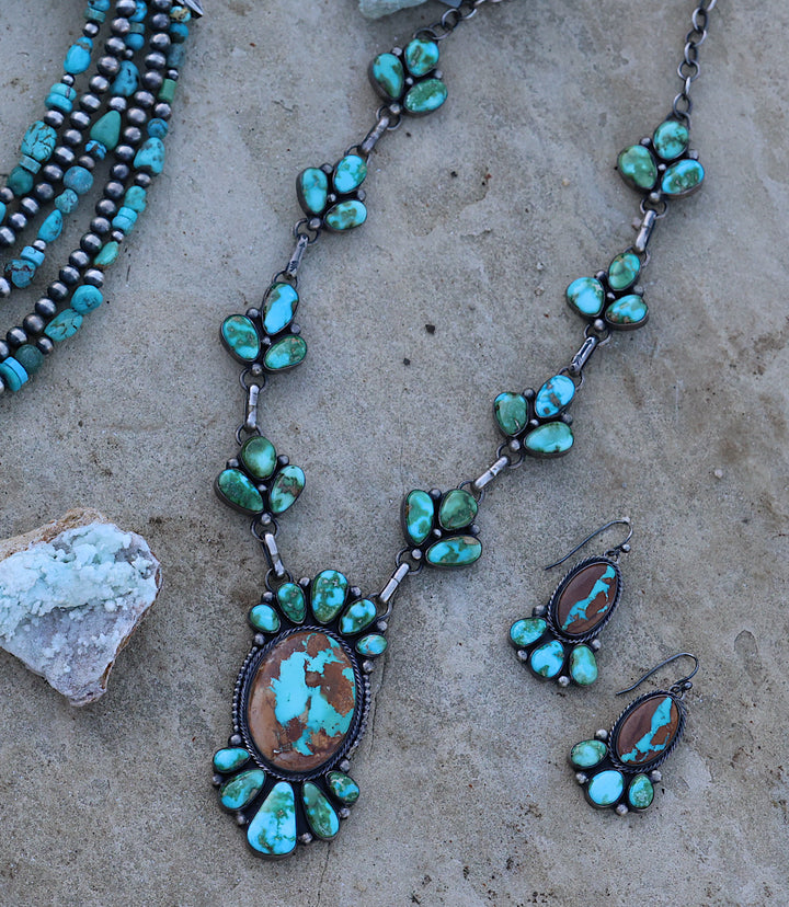 Sonoran Gold Boulder Turquoise Necklace & Earring Set