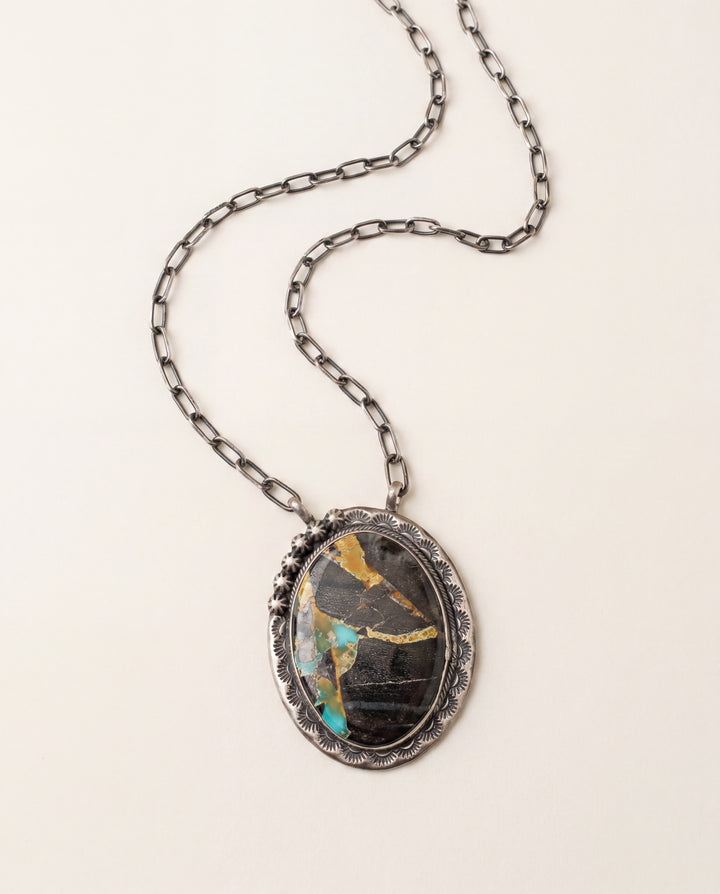 Blackjack Turquoise Pendant Necklace