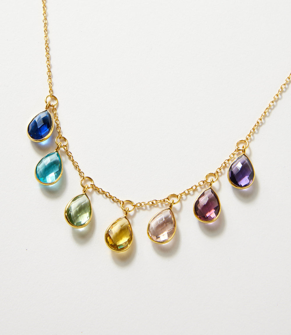 Multi Color Teardrop Necklace