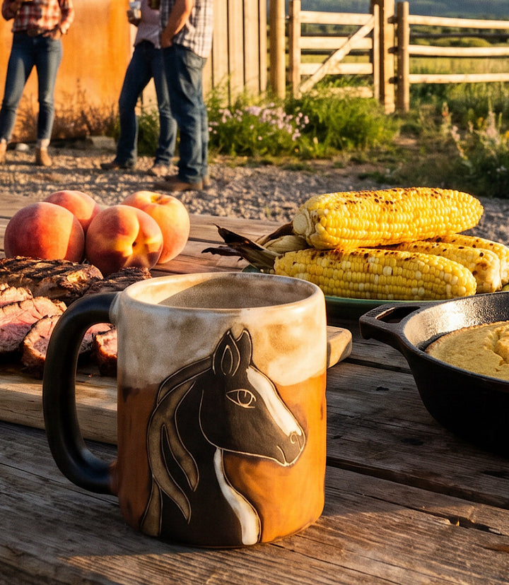 Handpainted Horse Ceramic Mugs