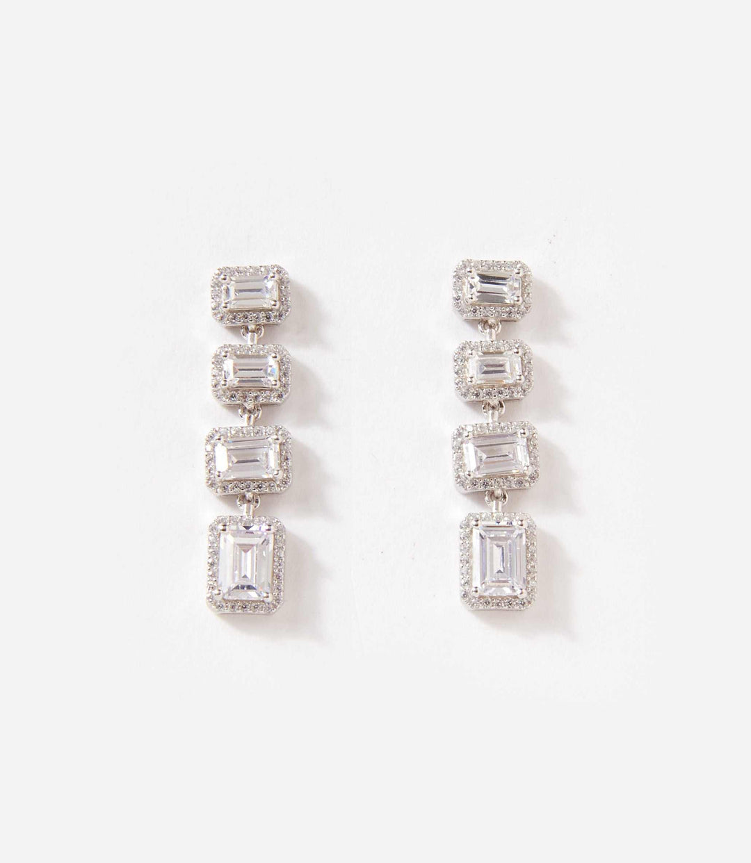 Triple Crystal Earrings