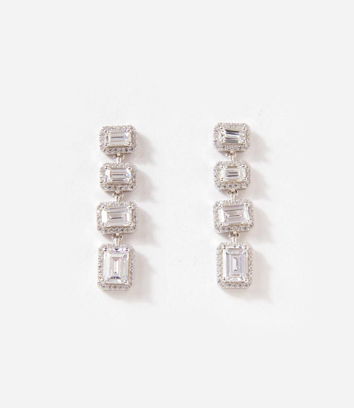 Triple Crystal Earrings