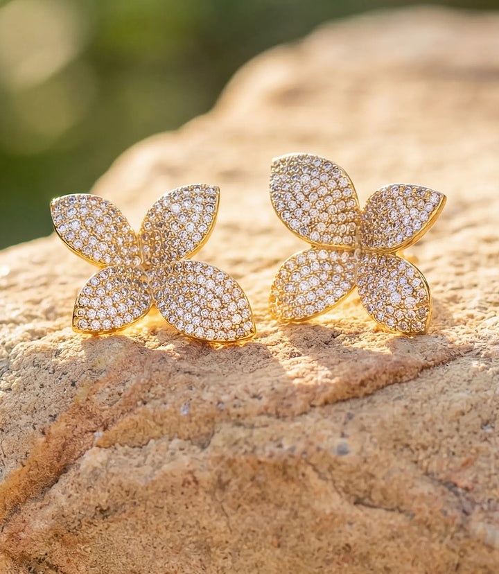 Golden Flower Earrings