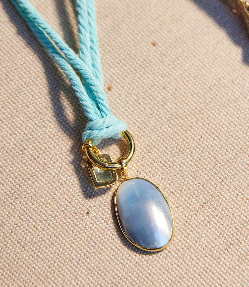 Pearl And Gemstone Cord Necklace