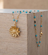 Beaded Sunflower Necklace