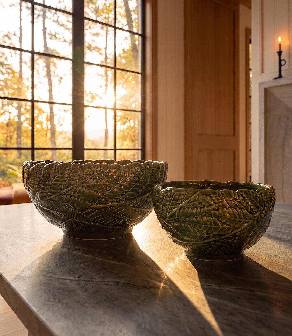 Fern Leaf Bowls, Set Of 2