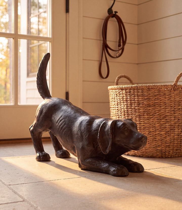 Playful Dog Sculpture