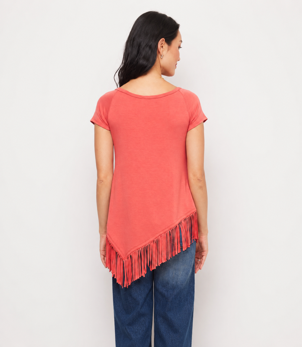 Angled Fringe Top