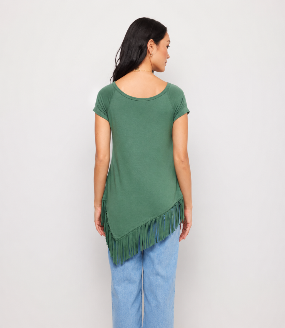 Angled Fringe Top
