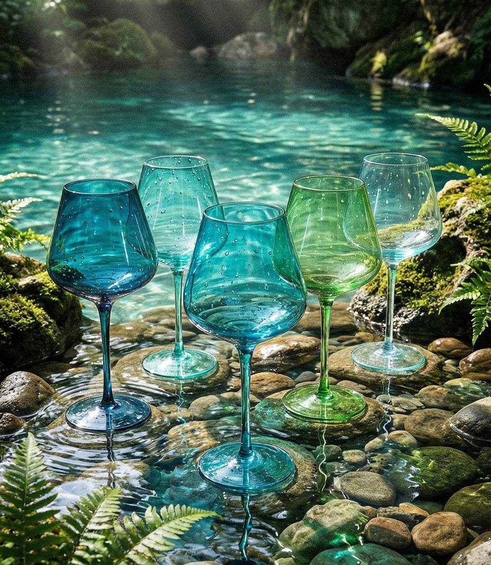 1356N9パ 未使用 CARORE GLASS カローレ カラーグラスセット Lore 14 oz. Green Stemless Wine Glass - 12/Pack | Acopa