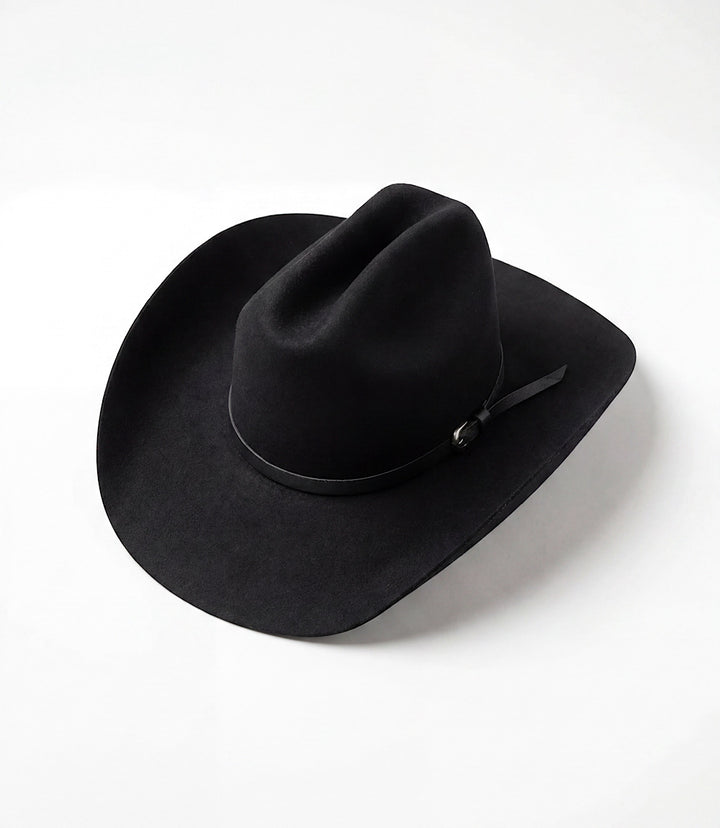 Wool Cowboy Hat With Leather Belt