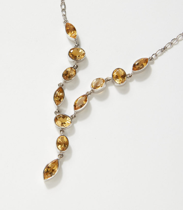Citrine Lariat Necklace