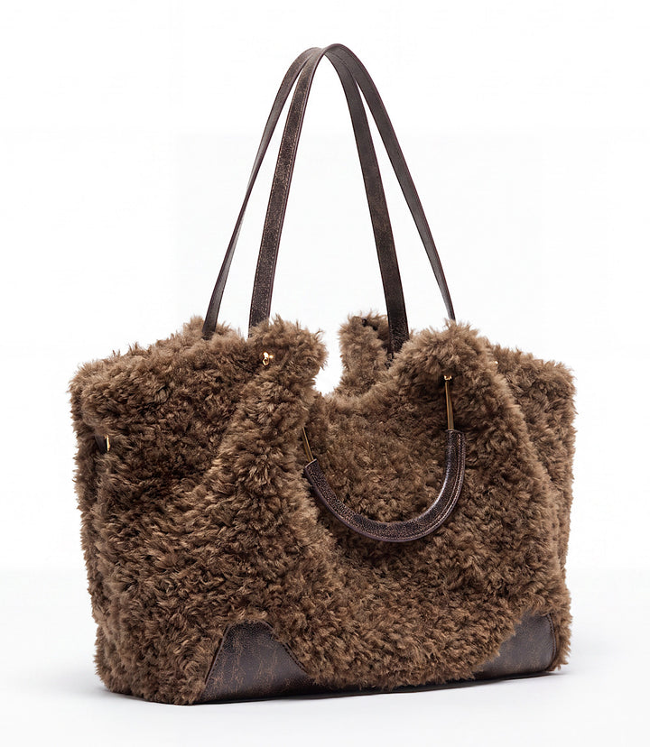 Dolce Vita Nomad Double Handle Fuzzy Tote