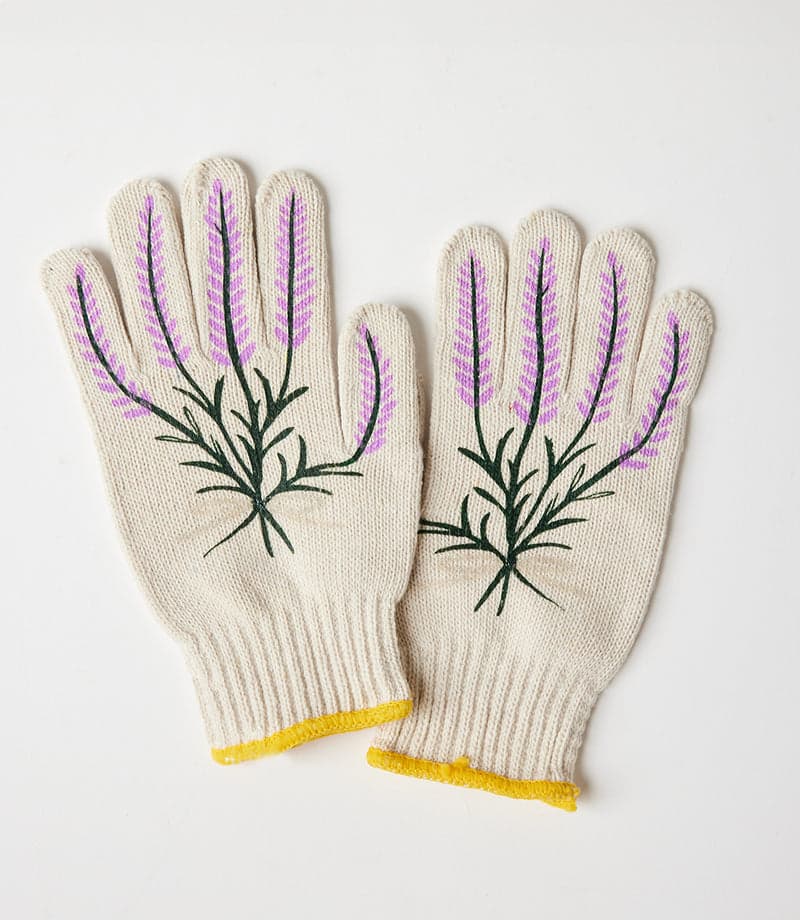 Lavender Print Gardening Gloves