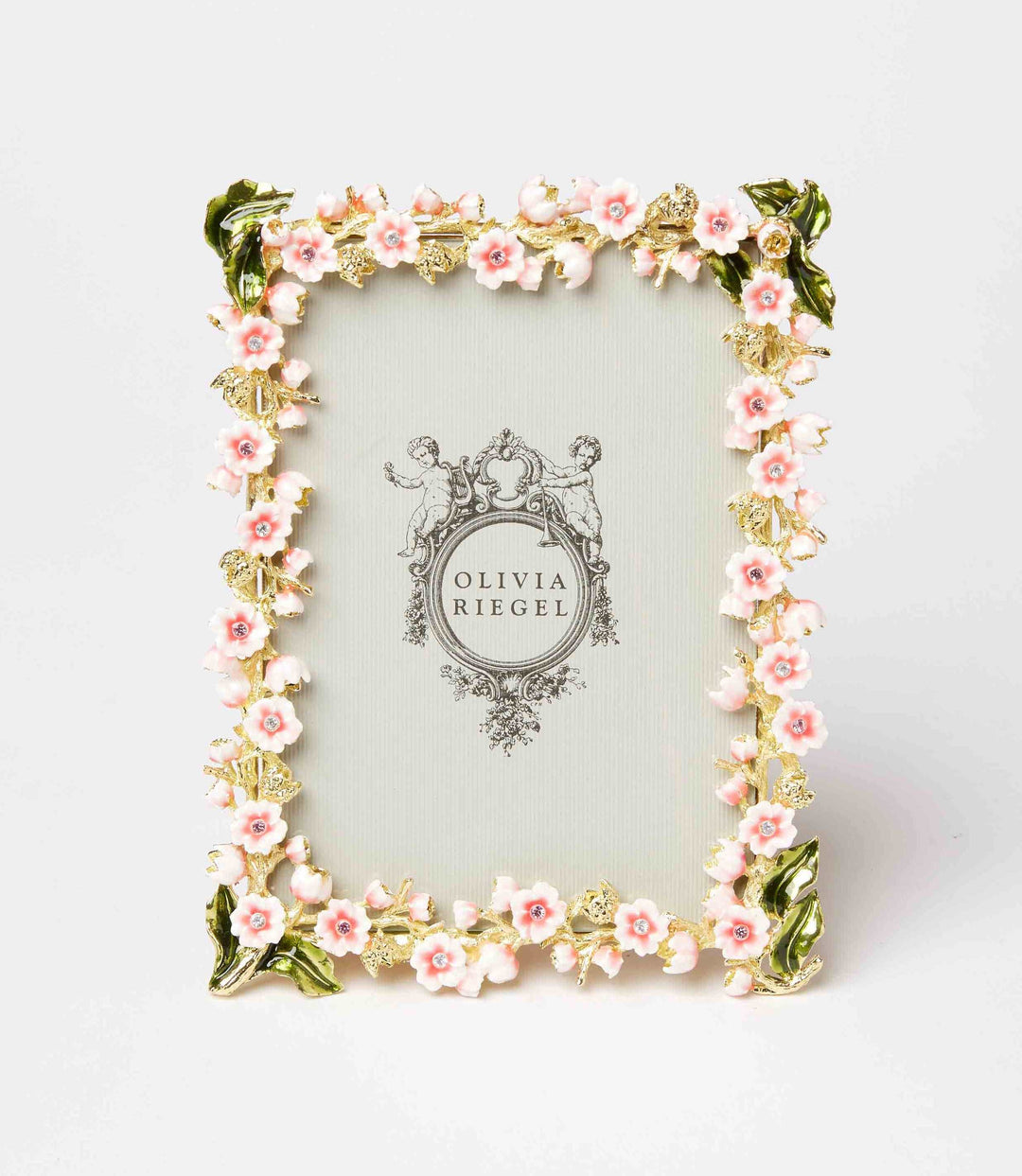 Floral Enamel And Crystal Frame