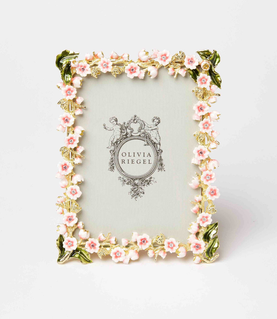 Floral Enamel And Crystal Frame