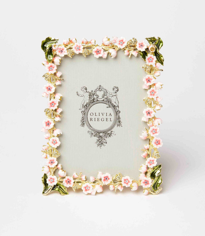 Floral Enamel And Crystal Frame