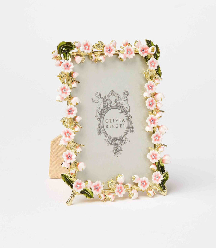 Floral Enamel And Crystal Frame