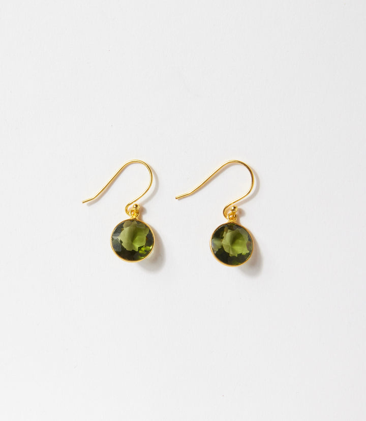 Round Gemstone Earrings