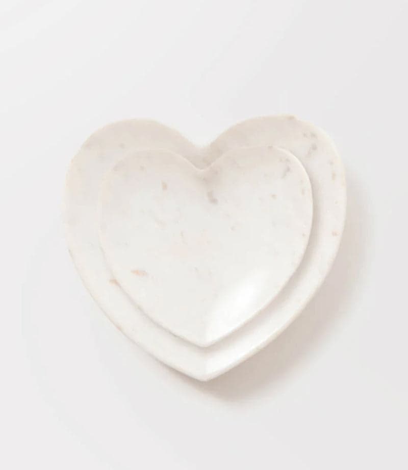 Marble Small Heart Dish