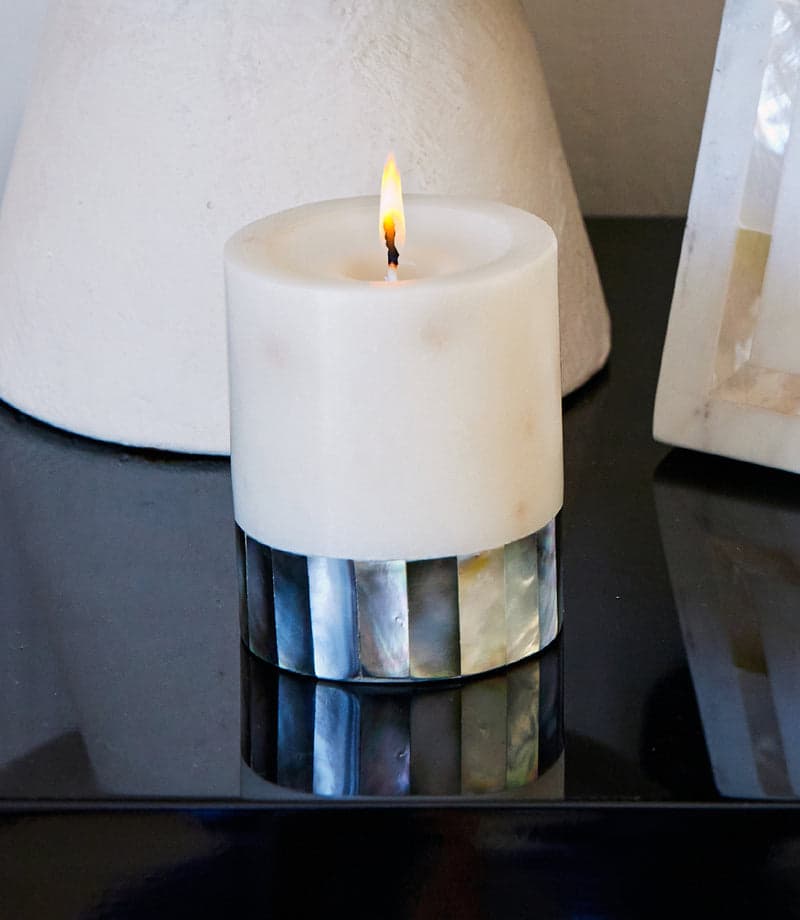 Mother Of Pearl Lavender Candle