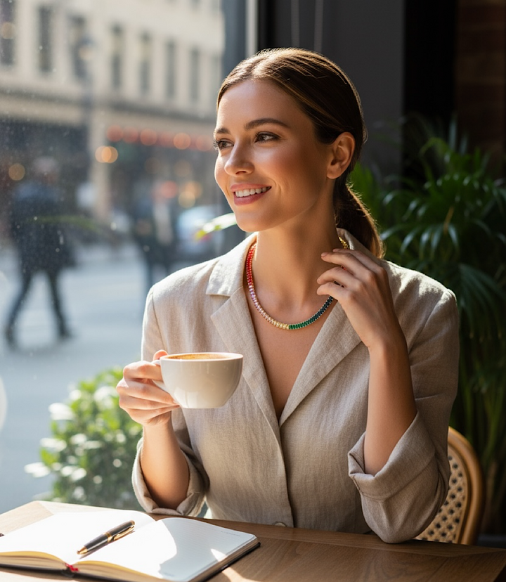 Prismatic Tennis Necklace