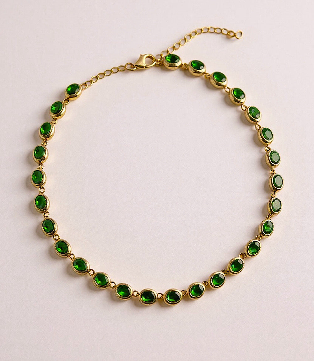 Gemstone Station Necklace