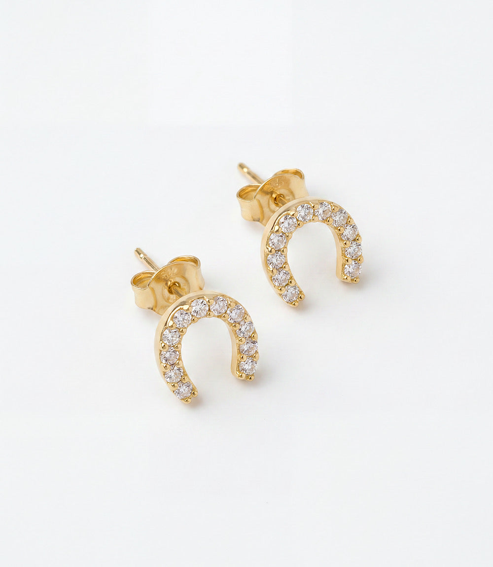 Pavé Horseshoe Earrings